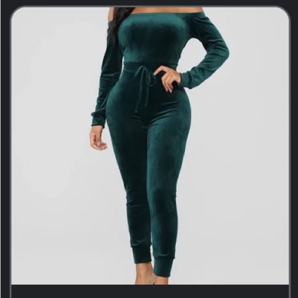 Need a hug velour jumpsuit